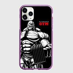 Чехол iPhone 11 Pro матовый Fitness GYM - jock, цвет: 3D-фиолетовый