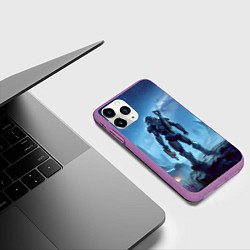 Чехол iPhone 11 Pro матовый Mass Effect - ai art fantasy, цвет: 3D-фиолетовый — фото 2