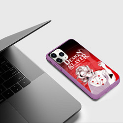 Чехол iPhone 11 Pro матовый Гора Натагумо - демон паук, цвет: 3D-фиолетовый — фото 2