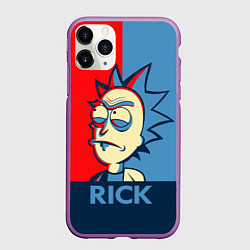 Чехол iPhone 11 Pro матовый Rick pop art, цвет: 3D-фиолетовый