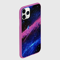 Чехол iPhone 11 Pro матовый Абстрактная текстура краской, цвет: 3D-фиолетовый — фото 2