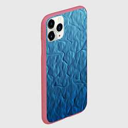 Чехол iPhone 11 Pro матовый Волнистый узор, цвет: 3D-малиновый — фото 2