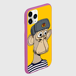Чехол iPhone 11 Pro матовый NFT ape turtleneck, цвет: 3D-фиолетовый — фото 2