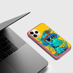 Чехол iPhone 11 Pro матовый NFT water ape, цвет: 3D-малиновый — фото 2