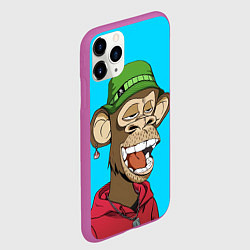 Чехол iPhone 11 Pro матовый NFT smile ape, цвет: 3D-фиолетовый — фото 2