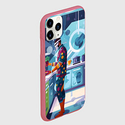 Чехол iPhone 11 Pro матовый Здоровое питание, цвет: 3D-малиновый — фото 2