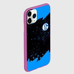 Чехол iPhone 11 Pro матовый Schalke 04 fc blue color, цвет: 3D-фиолетовый — фото 2