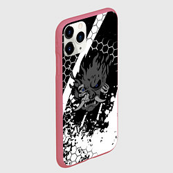 Чехол iPhone 11 Pro матовый Samurai соты краски, цвет: 3D-малиновый — фото 2