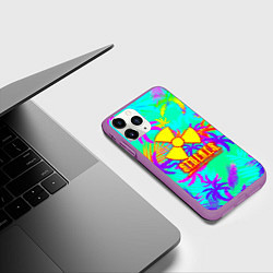 Чехол iPhone 11 Pro матовый Stalker тропики из гта, цвет: 3D-фиолетовый — фото 2