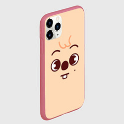 Чехол iPhone 11 Pro матовый Quokka skzoo, цвет: 3D-малиновый — фото 2