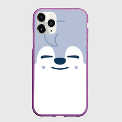 Чехол iPhone 11 Pro матовый Wolf Chan skzoo, цвет: 3D-фиолетовый