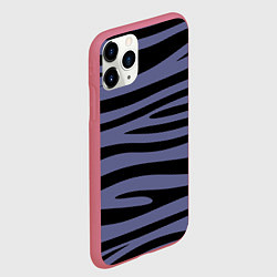 Чехол iPhone 11 Pro матовый Морские полоски, цвет: 3D-малиновый — фото 2