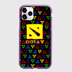 Чехол iPhone 11 Pro матовый Dota pattern witcher, цвет: 3D-фиолетовый