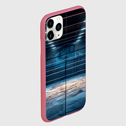 Чехол iPhone 11 Pro матовый Бойцовский спортзал, цвет: 3D-малиновый — фото 2