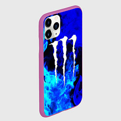 Чехол iPhone 11 Pro матовый Monster energy синий дым, цвет: 3D-фиолетовый — фото 2