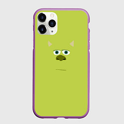 Чехол iPhone 11 Pro матовый Майк Салливан лицо, цвет: 3D-фиолетовый