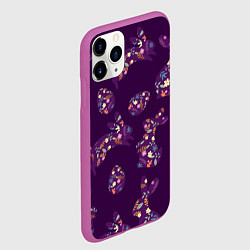 Чехол iPhone 11 Pro матовый Кролики и яйца, цвет: 3D-фиолетовый — фото 2