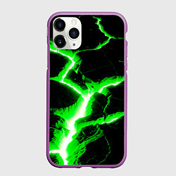 Чехол iPhone 11 Pro матовый Разлом, цвет: 3D-фиолетовый
