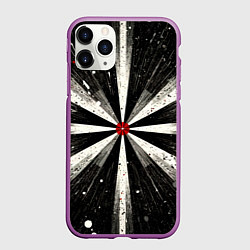 Чехол iPhone 11 Pro матовый Черная мишень, цвет: 3D-фиолетовый