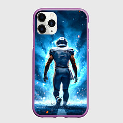 Чехол iPhone 11 Pro матовый Квотербек идет в огень, цвет: 3D-фиолетовый
