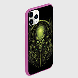Чехол iPhone 11 Pro матовый Зеленый чужой, цвет: 3D-фиолетовый — фото 2