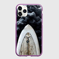 Чехол iPhone 11 Pro матовый Сапборд в черном дыму