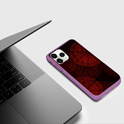Чехол iPhone 11 Pro матовый Древне-не-древние узоры, цвет: 3D-фиолетовый — фото 2