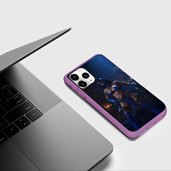 Чехол iPhone 11 Pro матовый Китана в откровенном костюме, цвет: 3D-фиолетовый — фото 2
