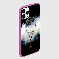 Чехол iPhone 11 Pro матовый Теннисная ракетка в дыму, цвет: 3D-фиолетовый — фото 2