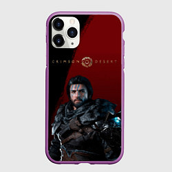 Чехол iPhone 11 Pro матовый Герой из Crimson desert, цвет: 3D-фиолетовый