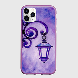 Чехол iPhone 11 Pro матовый Уличный фиолетовый фонарь, цвет: 3D-фиолетовый