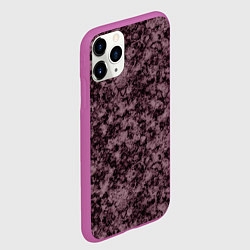 Чехол iPhone 11 Pro матовый Горький шоколад мраморный узор, цвет: 3D-фиолетовый — фото 2