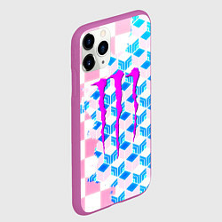 Чехол iPhone 11 Pro матовый Monster energy neon anime, цвет: 3D-фиолетовый — фото 2