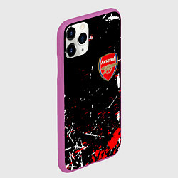 Чехол iPhone 11 Pro матовый Арсенал штрихи красок, цвет: 3D-фиолетовый — фото 2
