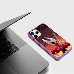 Чехол iPhone 11 Pro матовый Полый рыцарь Hollow knight silksong, цвет: 3D-фиолетовый — фото 2