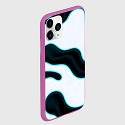 Чехол iPhone 11 Pro матовый Пятна с неоном, цвет: 3D-фиолетовый — фото 2