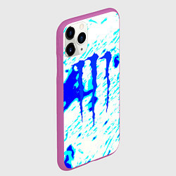 Чехол iPhone 11 Pro матовый Monster energy холодные краски, цвет: 3D-фиолетовый — фото 2