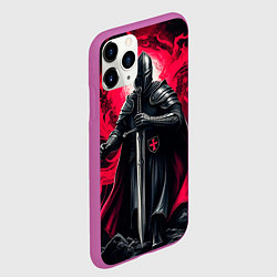 Чехол iPhone 11 Pro матовый Рыцарь-крестоносец ордена красной звезды, цвет: 3D-фиолетовый — фото 2
