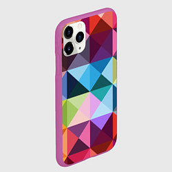 Чехол iPhone 11 Pro матовый Цветные квадраты, цвет: 3D-фиолетовый — фото 2