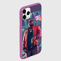 Чехол iPhone 11 Pro матовый Буби Айк Gta 6, цвет: 3D-фиолетовый — фото 2