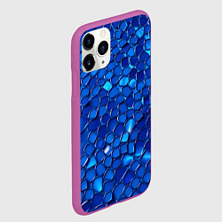 Чехол iPhone 11 Pro матовый Блестящие синие отражения, цвет: 3D-фиолетовый — фото 2