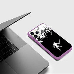 Чехол iPhone 11 Pro матовый И один в поле воин, цвет: 3D-фиолетовый — фото 2