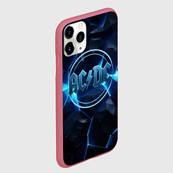 Чехол iPhone 11 Pro матовый ACDC ледяная текстура, цвет: 3D-малиновый — фото 2