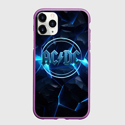 Чехол iPhone 11 Pro матовый ACDC ледяная текстура, цвет: 3D-фиолетовый