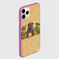 Чехол iPhone 11 Pro матовый Надежды маленький оркестрик, цвет: 3D-фиолетовый — фото 2
