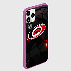Чехол iPhone 11 Pro матовый Каролина Харрикейнз - НХЛ хоккей, цвет: 3D-фиолетовый — фото 2