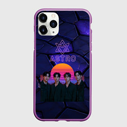 Чехол iPhone 11 Pro матовый Astro retro style, цвет: 3D-фиолетовый