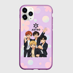 Чехол iPhone 11 Pro матовый Astro anime, цвет: 3D-фиолетовый