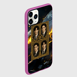Чехол iPhone 11 Pro матовый Astro в золотой рамке, цвет: 3D-фиолетовый — фото 2