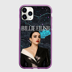 Чехол iPhone 11 Pro матовый Билли Айлиш в деловом костюме, цвет: 3D-фиолетовый
